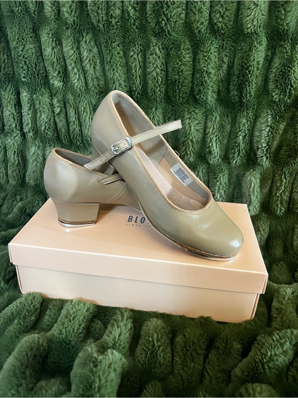 Bloch Show Tapper Tap Shoes Beige Mary Jane Low Block Heel Pumps-5